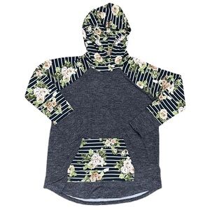 Floral and Striped Amber Hoodies